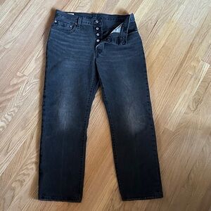 Levi's Black 501 90’s Straight-Leg Jeans with Button Fly